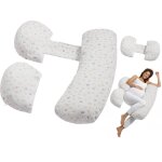 Vevor coussin de grossesse, forme h, oreiller de maternite reglable pour femmes enceintes, oreiller soutien ...