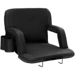 Coussin de siege de stade portable, siege de gradin inclinable avec soutien dorsal, chaise de stade pliable ...