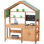 Vevor cuisine de boue pour enfants, 102 cm, ensemble cuisine en bois avec accessoires, jeu deepicerie ...
