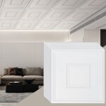 Vevor dalles de plafond , lot de 12, 24 x 24 po, dalles de plafond suspendues, feuille de pvc de qualite ... Vevor dalles de plafond , lot de 12, 24 x 24 po, dalles de plafond suspendues, feuille de pvc de qualite ...