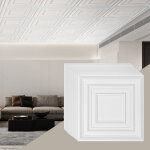 Vevor dalles de plafond , lot de 12, 24 x 24 po, dalles de plafond suspendues, feuille de pvc de qualite ...