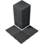 Vevor dalles de terrasse emboitables, lot de 36, revetement de sol plastique impermeable, 300 x 300 mm, ...