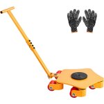 Vevor demenageur de machines 3991, 6 kg chariot de transport charge lourde avec poignee, disque 360�, ...