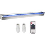 Mophorn - vevor deversoir a cascade piscine 151x11, 5x8cm fontaine chute deeau de piscine acier inox ...