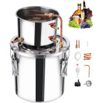 Vevor distillateur alambic 11, 4 l, chaudiere a spiritueux en inox avec serpentin en cuivre, distillateur ...