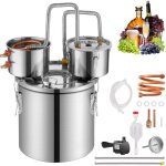 Vevor distillateur alambic 11, 4 l, distillateur dealcool et d?eau en inox, chaudiere a spiritueux a ... Vevor distillateur alambic 11, 4 l, distillateur dealcool et d?eau en inox, chaudiere a spiritueux a ...