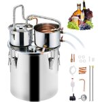 Vevor distillateur alambic 30 l, distillateur dealcool et d?eau inox, chaudiere a spiritueux avec serpentin ... Vevor distillateur alambic 30 l, distillateur dealcool et d?eau inox, chaudiere a spiritueux avec serpentin ...