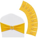 Mophorn - vevor echarpe de chaise en elasthanne extensible avec boucle ronde, 50 pcs, housse de chaise ...