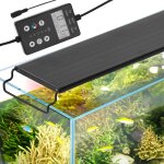 Vevor eclairage aquarium avec moniteur lcd, lampe deaquarium 18 w spectre complet, mode naturel 24 / ...