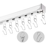 Vevor ensemble de rails a rideaux de plafond , 17, 7 pieds / 5, 4 metres, systeme de rails de plafond ...