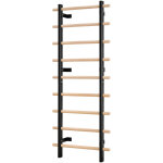 Vevor espalier en bois massif et acier carbone 197x80 cm, echelle suedoise murale a 9 niveaux, avec grande ...