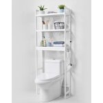 Etagere wc, meuble de rangement au - dessus des toilettes reglable a 3 niveaux, etagere de salle de bain ... Etagere wc, meuble de rangement au - dessus des toilettes reglable a 3 niveaux, etagere de salle de bain ...