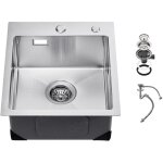 Vevor evier de cuisine, 40 cm, evier a montage par le haut en acier inox 304, evier a poser a encastrer ... Vevor evier de cuisine, 40 cm, evier a montage par le haut en acier inox 304, evier a poser a encastrer ...