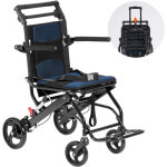 Vevor fauteuil roulant, chaise de transport legere en aluminium pour adultes, facilement pliable avec ...