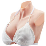 Vevor faux seins plastron en silicone a col haut bonnet k forme poitrine artificielle peau realiste remplis ...