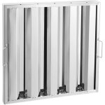 Vevor filtre de hotte aspirante commerciale 493x493 mm, filtre a chicane en acier inoxydable, 4 rainures, ...