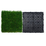 Vevor gazon artificiel lot de 18 pelouse synthetique exterieur interieur dalles emboitables 31x31 cm ...