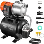 Groupe de surpression, 1176 w, pompe de puits peu profonde avec reservoir sous pression 19 l, 5600 l ...