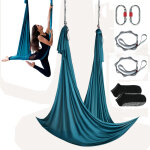 Vevor hamac de yoga aerien 5x2, 8 m kit balancoire de yoga inversion danse aerienne en nylon 100 g / ...