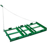 Vevor herse trainee 1220 x 500 mm rateau niveleur remorquable deallee avec barres et chaine 1830 mm, ...