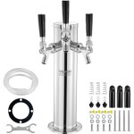 Vevor kit colonne a biere pression a trois robinets, distributeur de biere boisson en acier inoxydable, ...