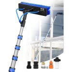 Vevor kit perche telescopique nettoyage panneaux solaires extensible a 7, 3 m, avec tete de brosse pp ... Vevor kit perche telescopique nettoyage panneaux solaires extensible a 7, 3 m, avec tete de brosse pp ...