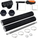 Vevor kit de tuyaux de chauffage diesel, conduit d?air extensible de 75 mm, tuyau d'�chappement en inox ...