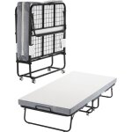 Vevor lit deappoint, 96, 5 x 190 cm, lit pliant avec matelas 10 cm, lit jumeau pliable portable avec ...