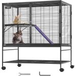 Maison mobile en metal pour furets de 39 po, habitat spacieux a deux niveaux, rampes et plateau inclus, ... Maison mobile en metal pour furets de 39 po, habitat spacieux a deux niveaux, rampes et plateau inclus, ...