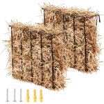 Vevor mangeoire a foin pour betail, grande capacite de 109 l, ratelier a foin pour chevre en acier robuste, ...