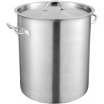 Vevor marmite traiteur 39, 7 l faitout avec couvercle et poignee diametre 35 cm hauteur 41 cm grand pot ...