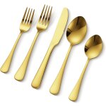 Vevor menagere 100 pieces, couverts en acier inoxydable de qualite alimentaire, finition miroir, lavables ...