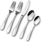 Vevor menagere 65 pieces, couverts en acier inoxydable de qualite alimentaire, finition polie miroir, ... Vevor menagere 65 pieces, couverts en acier inoxydable de qualite alimentaire, finition polie miroir, ...