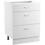 Vevor meuble bas cuisine avec 3 tiroirs, placard de cuisine non assemblee, armoire de base prete a assembler ...