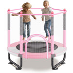 Vevor mini trampoline pour enfant, 1545 mm, fitness rebounder recreatif pour tout - petits avec filet ...