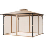 Vevor moustiquaire tonnelle de 304, 8x365, 8x222, 5 cm, moustiquaire gazebo exterieur, avec double fermeture ...