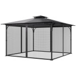 Vevor moustiquaire tonnelle de 365, 8x365, 8x228, 6 cm, moustiquaire gazebo exterieur, avec double fermeture ...