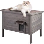 Niche deexterieur resistante aux intemperies pour chats, abri en bois pour plusieurs chats, isolation ... Niche deexterieur resistante aux intemperies pour chats, abri en bois pour plusieurs chats, isolation ...