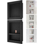 Vevor niche encastrable salle de bain 40, 64x40, 64 cm & 40, 6x50, 8 cm niche douche murale triple etagere ...