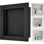 Vevor niche encastrable salle de bain 40, 64x40, 64x10 cm niche douche murale etagere simple en plastique ...