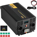 Vevor onduleur a onde sinuso�dale pure, 3000 w, onduleur de voiture cc 24 v vers ca 230 v, avec port ...