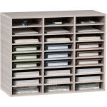 Vevor organisateur de bureau en bois 80x30, 5x63 cm, trieur de fichiers a 27 compartiments, meuble a ...