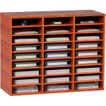 Vevor organisateur de bureau en bois 80x30, 5x63 cm, trieur de fichiers a 27 compartiments, meuble a ...