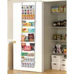 Vevor organisateur de garde - manger a suspendre sur la porte, etagere a epices murale reglable a 10 ...