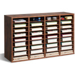 Vevor organiseur de litterature 36 compartiments, boite aux lettres de bureau en bois, panneau de particules, ...