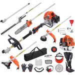Outils de coupe multifonctionnel 6 en 1, taille - haie a gaz 43 cc, desherbeur, taille - bordure, moteur ...