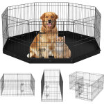 Vevor parc pour chien 61 cm enclos lapin chat chiot avec tapis cloture pour animaux de compagnie de petite ...