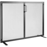 Mophorn - vevor pare - feu de cheminee 1 panneau grille de protection de cheminee en fer 99x78 cm robuste ...