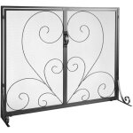 Mophorn - vevor pare - feu de cheminee 2 panneaux grille de protection de cheminee fer 99x80, 2 cm robuste ... Mophorn - vevor pare - feu de cheminee 2 panneaux grille de protection de cheminee fer 99x80, 2 cm robuste ...