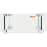 Pare - vent pour foyer a gaz, 66x15, 2x15, 2 cm pare - vent en verre trempe pour brasero ecran de protection ...